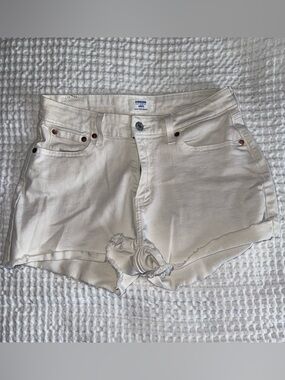 Madewell Off-White Denim Cutoff Shorts